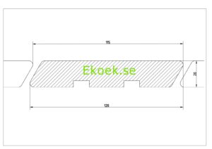 P3 120 Förkolnad och borstad fasadpanel av nordisk gran
